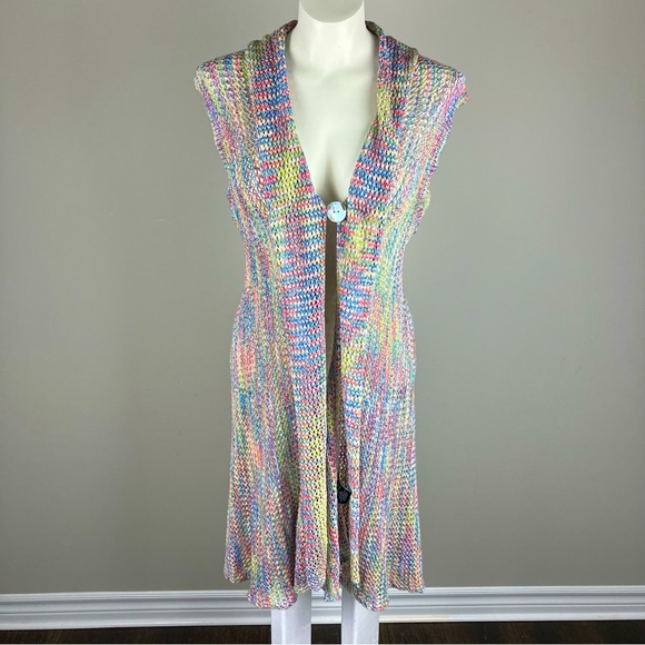 NWOT Charlie Paige multicolor knit cardigan - Picture 1 of 11